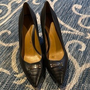 Coach Black Leather Women's Heels